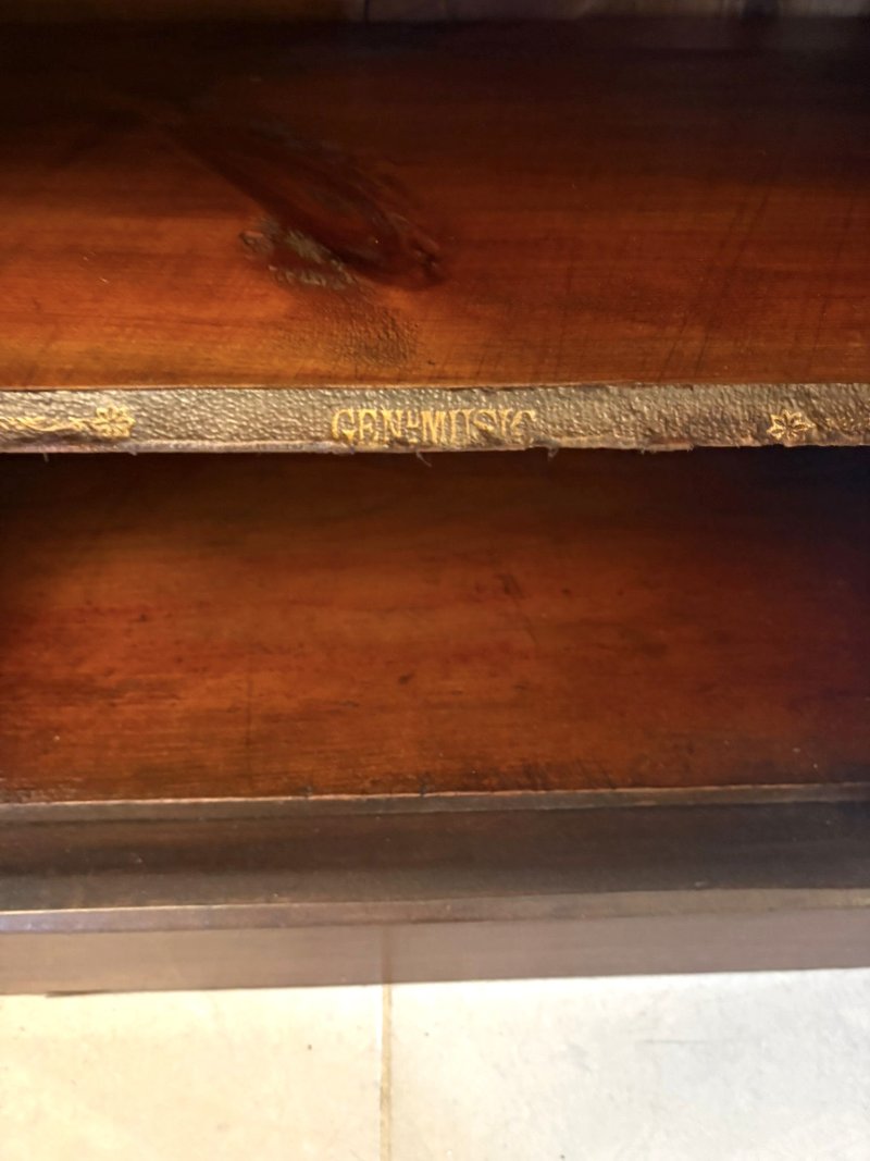 Antique Victorian Mahogany Sheet Music Cabinet